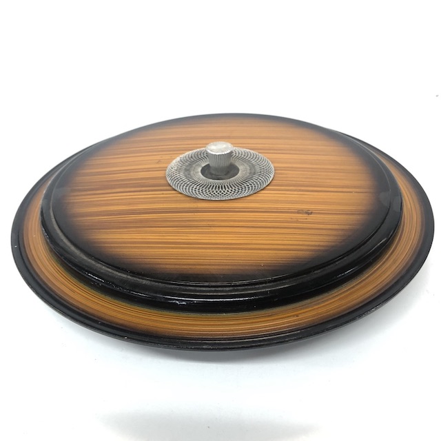 CAKE TIN, Lacquered Woodgrain